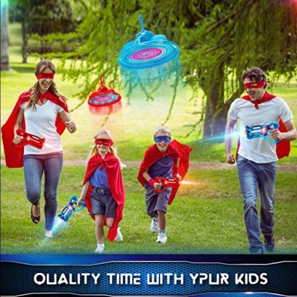 2 Laser Tag Gun Game W/ 2 Flying Toy Drones Target - Picture 6 of 7